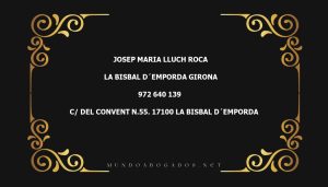 abogado Josep Maria Lluch Roca en la localidad de La Bisbal d´Emporda