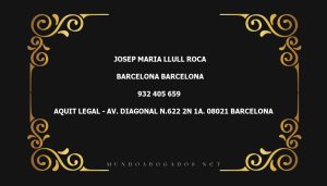 abogado Josep Maria Llull Roca en la localidad de Barcelona