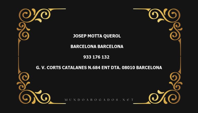 abogado Josep Motta Querol en la localidad de Barcelona