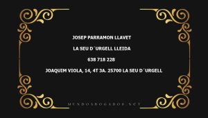 abogado Josep Parramon Llavet en la localidad de La Seu d´Urgell