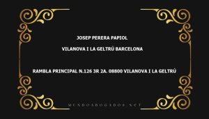 abogado Josep Perera Papiol en la localidad de Vilanova i la Geltrú