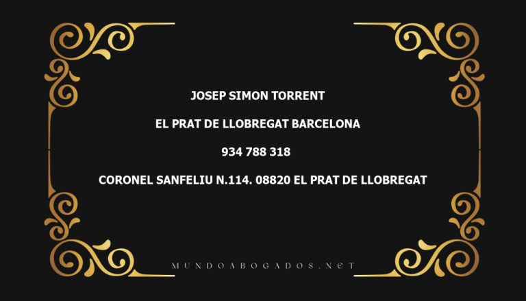 abogado Josep Simon Torrent en la localidad de El Prat de Llobregat