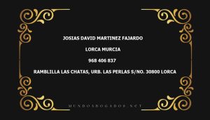 abogado Josias David Martinez Fajardo en la localidad de Lorca