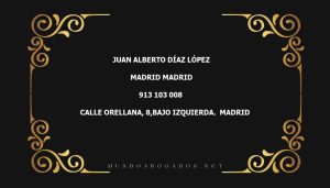 abogado Juan Alberto Díaz López en la localidad de Madrid