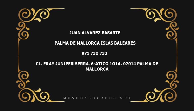 abogado Juan Alvarez Basarte en la localidad de Palma de Mallorca