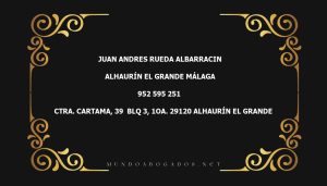 abogado Juan Andres Rueda Albarracin en la localidad de Alhaurín el Grande