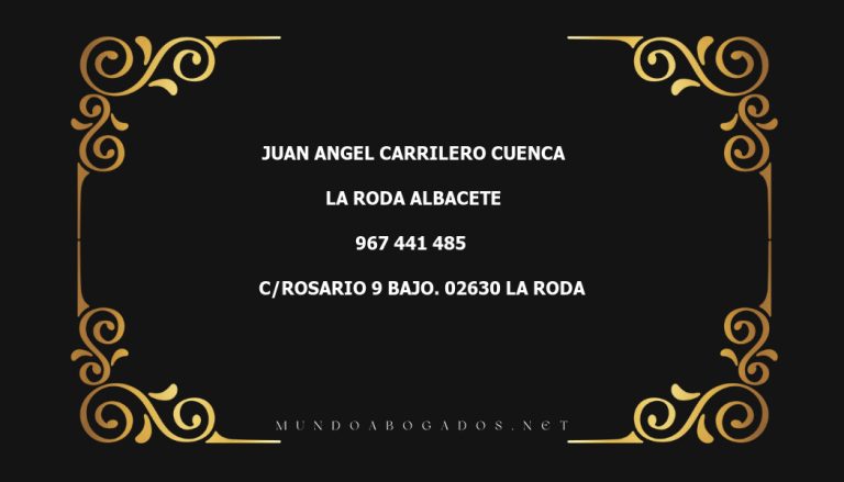 abogado Juan Angel Carrilero Cuenca en la localidad de La Roda