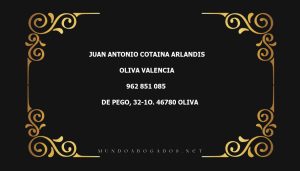 abogado Juan Antonio Cotaina Arlandis en la localidad de Oliva