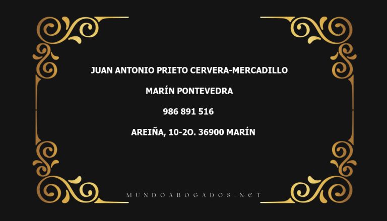 abogado Juan Antonio Prieto Cervera-Mercadillo en la localidad de Marín