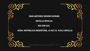 abogado Juan Antonio Resino Roman en la localidad de Sevilla