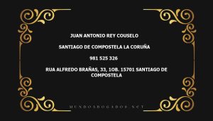 abogado Juan Antonio Rey Couselo en la localidad de Santiago de Compostela