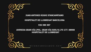 abogado Juan Antonio Righi Stancampiano en la localidad de Hospitalet de Llobregat