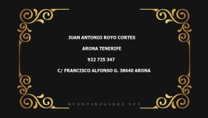 abogado Juan Antonio Royo Cortes en la localidad de Arona