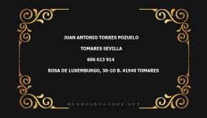 abogado Juan Antonio Torres Pozuelo en la localidad de Tomares