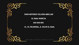 abogado Juan Antonio Villena Abellan en la localidad de El Raal