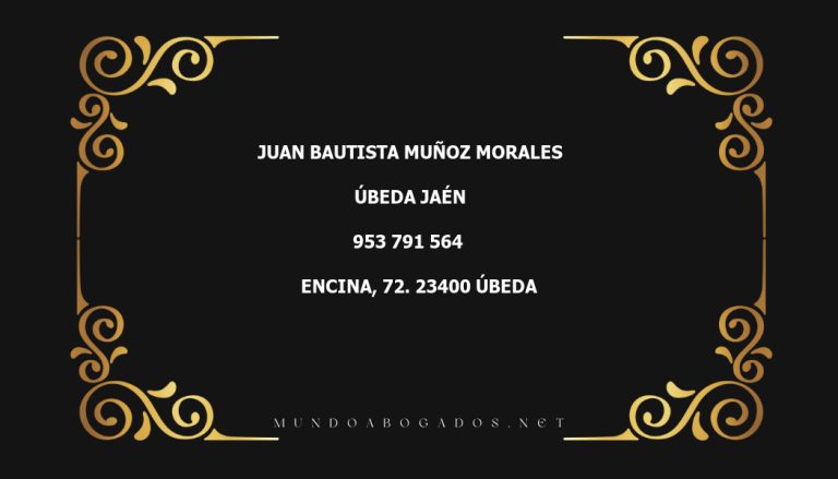 abogado Juan Bautista Muñoz Morales en la localidad de Úbeda