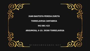 abogado Juan Bautista Pereda Zurita en la localidad de Torrelavega