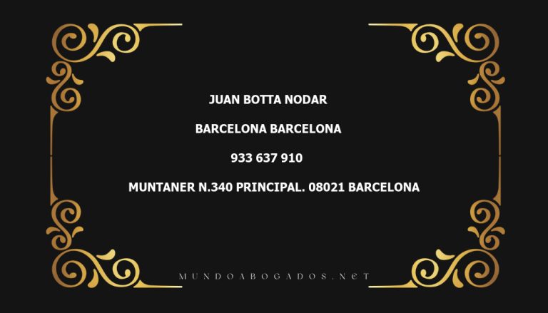 abogado Juan Botta Nodar en la localidad de Barcelona