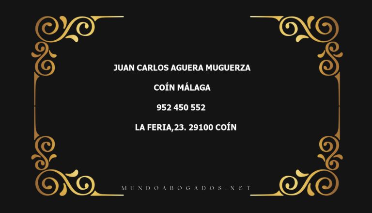 abogado Juan Carlos Aguera Muguerza en la localidad de Coín