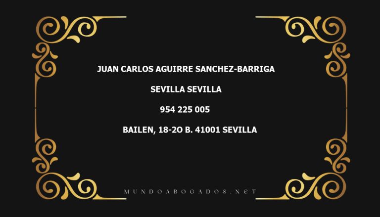 abogado Juan Carlos Aguirre Sanchez-Barriga en la localidad de Sevilla