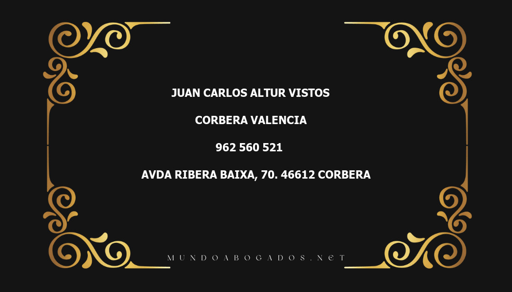 abogado Juan Carlos Altur Vistos en la localidad de Corbera