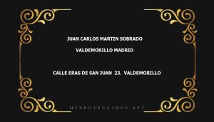 abogado Juan Carlos Martin Sobrado en la localidad de Valdemorillo