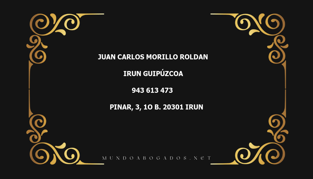 abogado Juan Carlos Morillo Roldan en la localidad de Irun