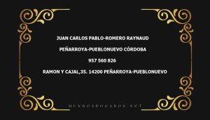 abogado Juan Carlos Pablo-Romero Raynaud en la localidad de Peñarroya-Pueblonuevo