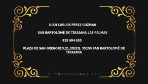 abogado Juan Carlos Pérez Guzman en la localidad de San Bartolomé de Tirajana