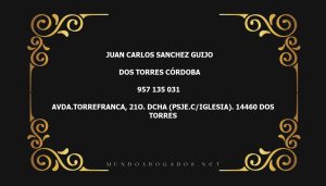 abogado Juan Carlos Sanchez Guijo en la localidad de Dos Torres