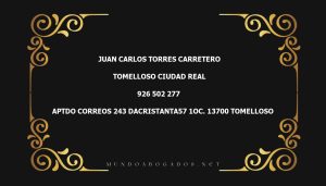 abogado Juan Carlos Torres Carretero en la localidad de Tomelloso