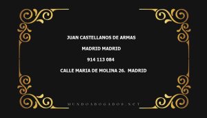 abogado Juan Castellanos De Armas en la localidad de Madrid