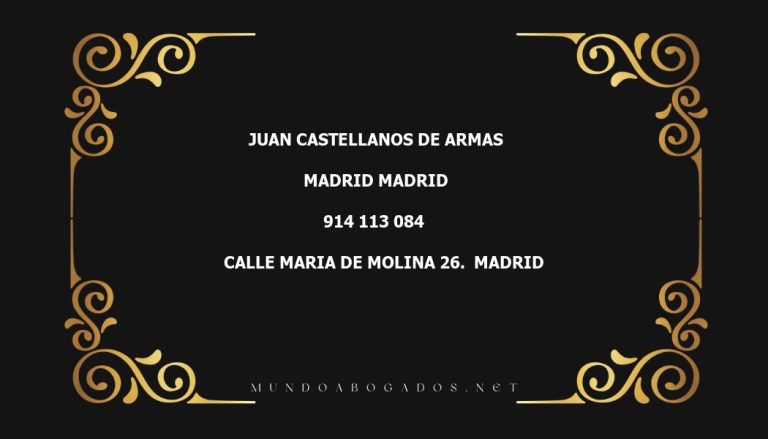 abogado Juan Castellanos De Armas en la localidad de Madrid