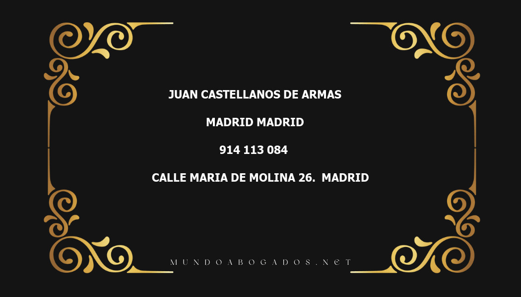 abogado Juan Castellanos De Armas en la localidad de Madrid