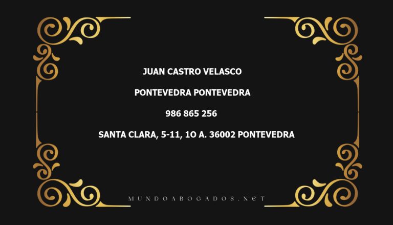 abogado Juan Castro Velasco en la localidad de Pontevedra