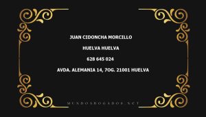 abogado Juan Cidoncha Morcillo en la localidad de Huelva