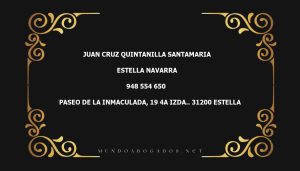 abogado Juan Cruz Quintanilla Santamaria en la localidad de Estella