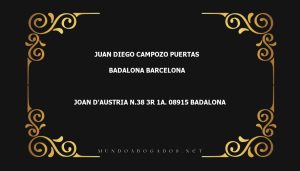 abogado Juan Diego Campozo Puertas en la localidad de Badalona