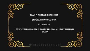 abogado Juan F. Rosillo Coromina en la localidad de Empúria Brava