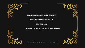 abogado Juan Francisco Ruiz Torres en la localidad de Dos Hermanas