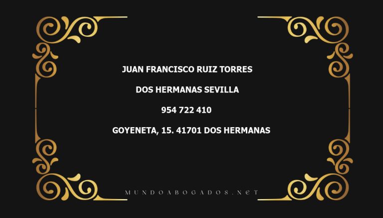 abogado Juan Francisco Ruiz Torres en la localidad de Dos Hermanas