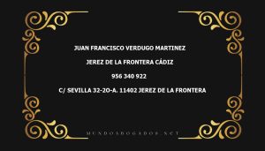 abogado Juan Francisco Verdugo Martinez en la localidad de Jerez de la Frontera