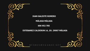 abogado Juan Galeote Romero en la localidad de Málaga