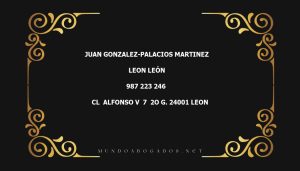 abogado Juan Gonzalez-Palacios Martinez en la localidad de Leon