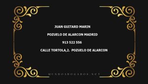 abogado Juan Guitard Marin en la localidad de Pozuelo de Alarcon