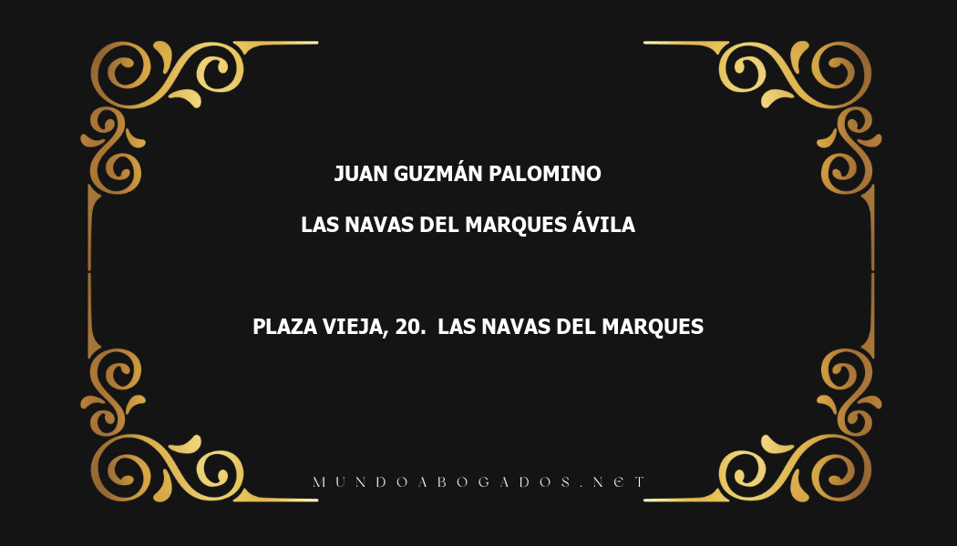 abogado Juan Guzmán Palomino en la localidad de Las Navas del Marques