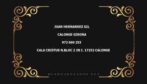 abogado Juan Hernandez Gil en la localidad de Calonge