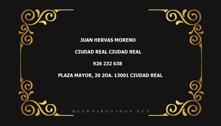 abogado Juan Hervas Moreno en la localidad de Ciudad Real