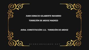 abogado Juan Ignacio Gilaberte Navarro en la localidad de Torrejón de Ardoz