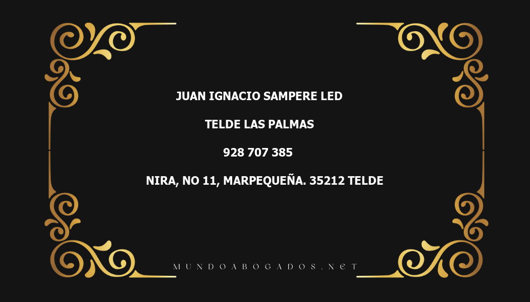 abogado Juan Ignacio Sampere Led en la localidad de Telde